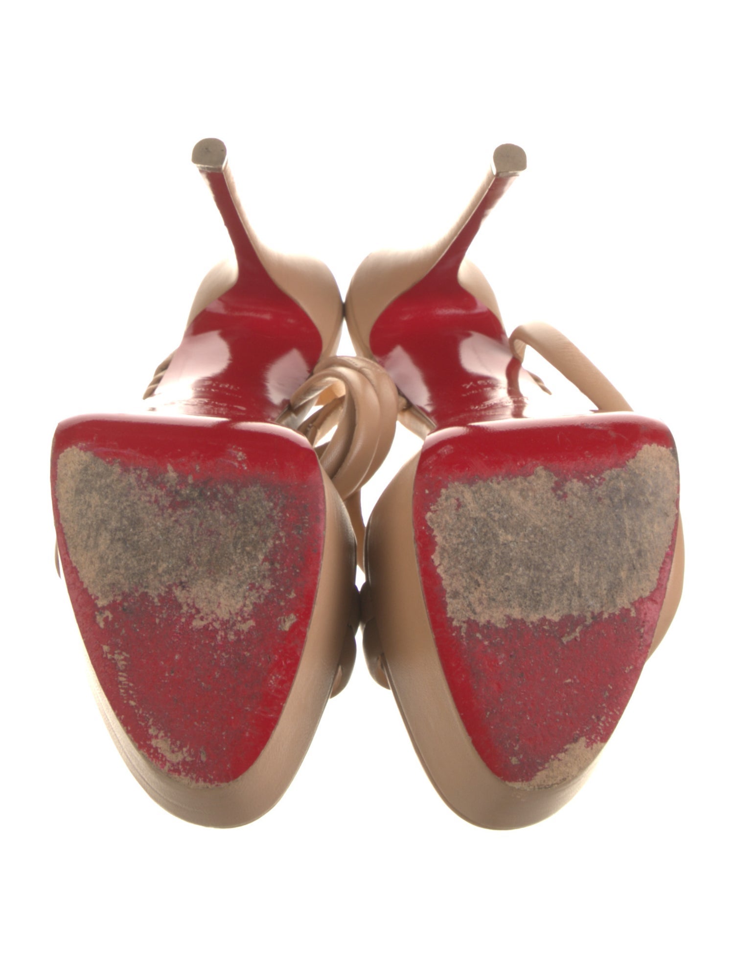 Christian Louboutin Leather Cutout Accent Slides